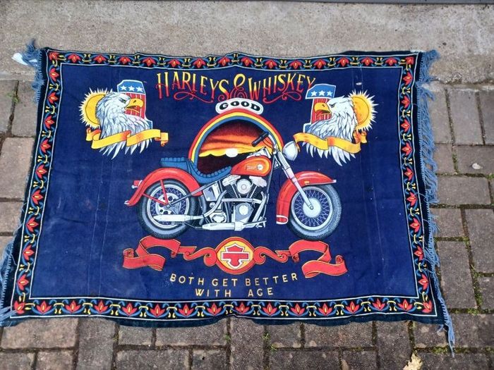Harley Davidson Wall Hanging Cloth Art