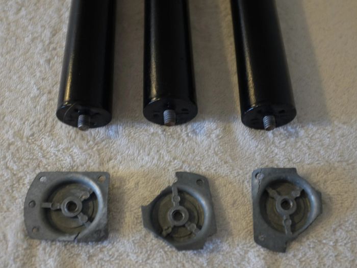 Furniture Legs Set of 3 Mid-Century Black Lacquer