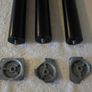 Furniture Legs Set of 3 Mid-Century Black Lacquer Image 6