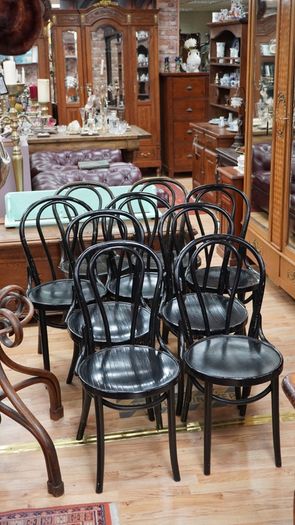 Set of 9 Vintage Bentwood Dining Chairs