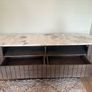 Mango wood & marble top TV Unit with drawers Image 3