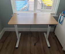 White and Oak Style Standing Desk