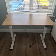 White and Oak Style Standing Desk