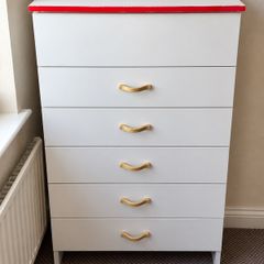 White 5-Drawer Chest of Drawers