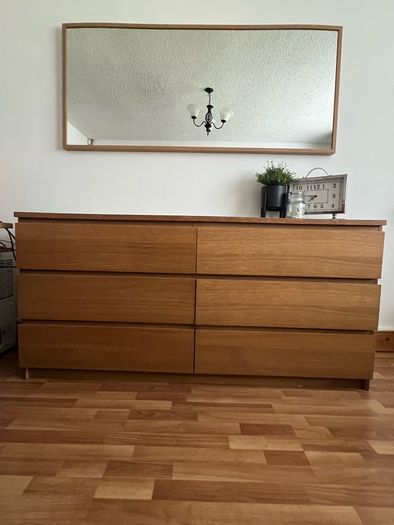 Ikea Malm dresser chest - Oak Finish