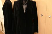 Women's Coat Black Velvet Dress Coat NWT 14