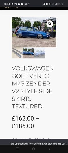 VW golf mk3 Zender V2 skirts