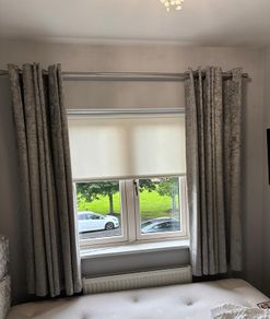 Crushed velvet curtains grey (Pole not included)