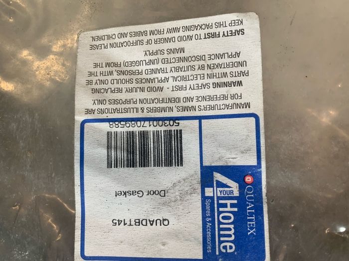 Door gaskets and elements clearance