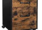Office Cabinet with Castors with 2 Drawers, Castors, for DIN A4 and Letter Format Documents