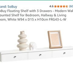 Grey 3x drawer hall table