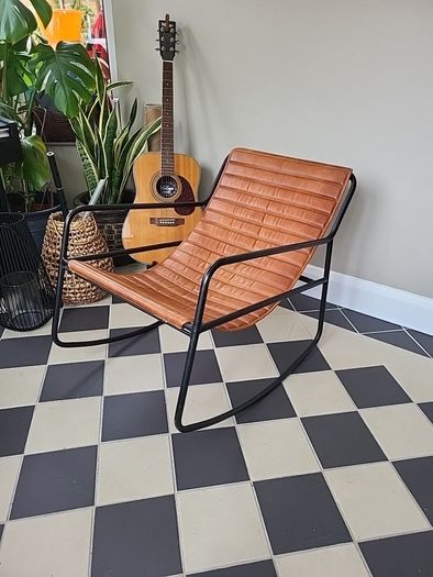 leather rocking chair