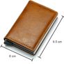 Men's Women's Leather Money Clip Slim Wallets Credit Card Holder RFID Blocking Purse Image 4