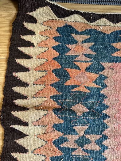 Large Antique/Vintage Hand-Woven Anatolian Kilim Runner (270cm x 133cm)