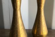 Vintage Pair Indian Brass Vases