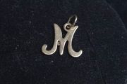 Vintage 9ct Solid Gold Letter M Initial Pendant Charm Hallmarked