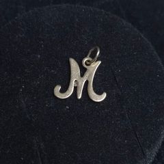 Vintage 9ct Solid Gold Letter M Initial Pendant Charm Hallmarked