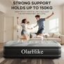 Single Airbed XL, Inflatable Air Mattress with Built-in Pump, Blow Up Bed, Self Inflating Folding Guest Air bed with Flocked Surface For Camping & Home Use, 200cm L x 90cm W x 46cm H(Black) Image 6