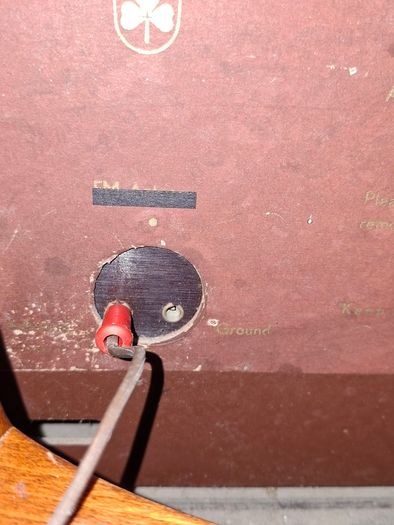 Large Antique Valve Radio and Record Player with Magic Eye, Beautiful Furniture, Collection Only. I got channels on the radio