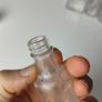 384 - Set of 5 Vintage Collectible Decorative Clear Glass Bottles Jars Inkwells Image 6