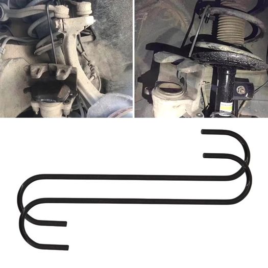 2x Car Caliper S Shape Hanger Hooks Suspension Disc Service Brake Pad Replacement Parts Help Compress Piston Repair Tool