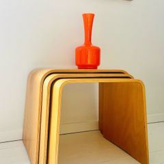 Post Modern bent plywood nesting tables by Habitat c1990