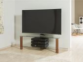 Alphason Century 1200 Tv Stand - Walnut & Clear Glass | Adce1200-wal