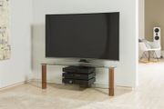 Alphason Century 1200 Tv Stand - Walnut &amp; Clear Glass | Adce1200-wal
