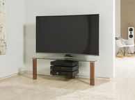 main image for ad Alphason Century 1200 Tv Stand - Walnut &amp; Clear Glass | Adce1200-wal