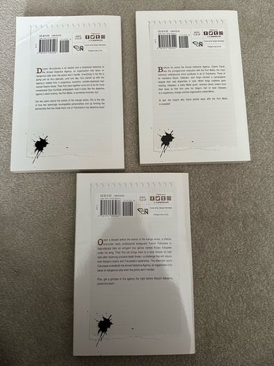 Bungo Stray Dogs Vol 1-3 Light novel English
