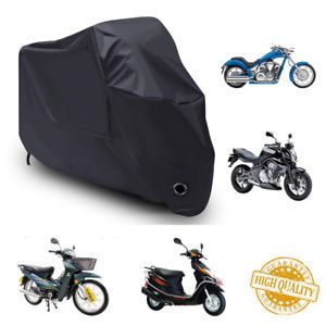 Motorcycle Motorbike Scooter Waterproof UV Protector Rain Cover Protection Dustproof M L XL XXL XXXL XXXXL 2XL 3XL 4XL UV Dust Protector Rain Cover BLACK