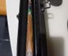 Omin 1 piece Handmade Ebony Snooker Cue & Steel Case & Mini Butt - used for a week - as new - collect