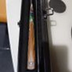 Omin 1 piece Handmade Ebony Snooker Cue & Steel Case & Mini Butt - used for a week - as new - collect