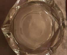 nice decorative ashtray x two, engraved with a H