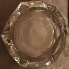 nice decorative ashtray x two, engraved with a H