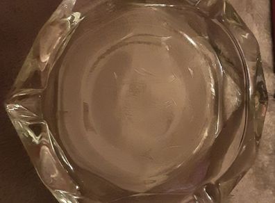 nice decorative ashtray x two, engraved with a H
