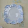 Vintage Roslyn China Hostess Set "Leda" Blue & White Image 8