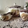Palissy Royal Worcester Game Series Large Teapot, Creamer and Jam Pot Image 3
