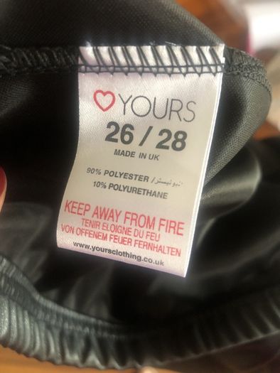 Yours leather effect trousers (size 26/28)