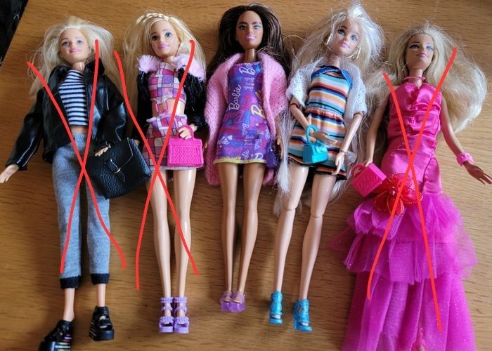 Barbie dolls - different styles