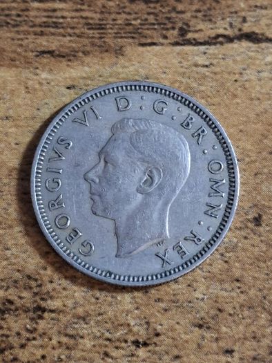 Great Britain UK 1950 One Shilling George VI English Crest Coin - free standard postage