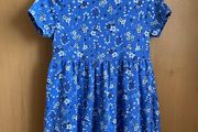 Girls Blue Floral Dress - see 2 pics.
