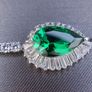 Vintage Sterling Silver 925 Emerald Green Bracelet   Emerald Wedding Bracelets Art Deco Jewelry L-7,5   9,80g Image 5