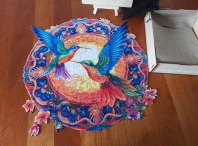 Mandala Hummingbird 300 pcs Wooden Puzzle