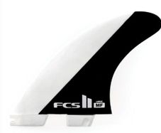 FCS II Large MF Mick Fanning PC Performance Core Thruster Surfboard Fins - Black White
