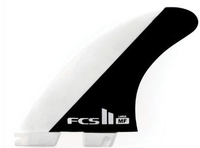 FCS II Large MF Mick Fanning PC Performance Core Thruster Surfboard Fins - Black White