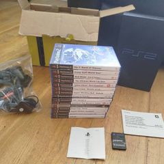 PlayStation 2 (PS2) Console Bundle - 15 Games - Fully Working