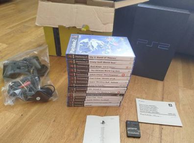 PlayStation 2 (PS2) Console Bundle - 15 Games - Fully Working