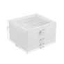 Jewelry box with drawers and glass lid White Image 3