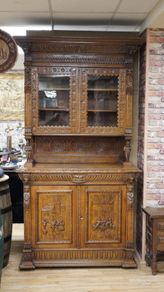 Victorian Oak Buffet Cabinet c. 1890